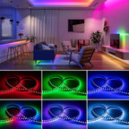 BTF-LIGHTING WS2812B IC RGB 5050SMD Pure Gold Individual Addressable LED Strip 3.28FT 144LED 144Pixel/m Flexible Full Color IP65 DC5V for DIY Chasing Color Project(No Adapter or Controller)
