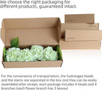 4pcs 21" Faux Green Hydrangeas Artificial Flowers, Real Touch Silk Hydrangea Flowers with Stems for Bridal Wedding Bouquet Party Home Decor