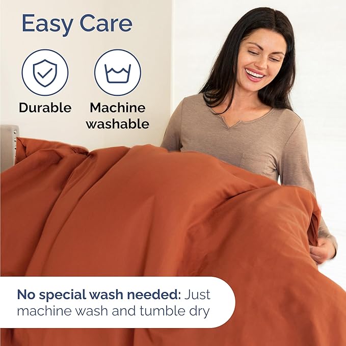 Twin Size 3 Piece Sheet Set - Comfy Breathable & Cooling Bed Sheets Set - Hotel Luxury Bedding for Women, Men, Kids, Teens, Boys & Girls - Deep Pockets, Soft and Wrinkle Free - Oeko-Tex - Terracotta