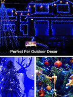 4 Pack 100 LED Fairy Lights Battery Operated with Remote, 33FT Waterproof Twinkle Lights with Timer & 8 Modes, Fairy String Lights Outdoor Indoor for Bedroom Classroom DIY Christmas Decor (Blue)