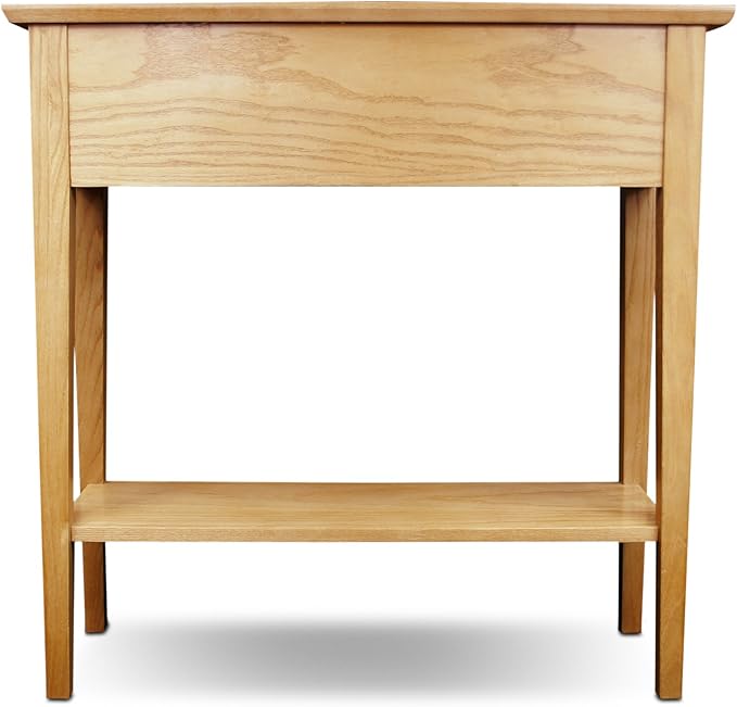 30 in. Solid Wood Hall Entryway Console Sofa Table with Shelf and Two Drawers, Desert Sand Natural Brown – Leick Home, 10075-DS