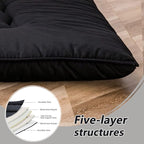 MAXYOYO Cot Japanese Floor Futon Mattress, Single Size Tatami Mat Sleeping Pad Foldable Roll Up Boys Girls Narrow Mattress Kids Lounger Pillow Bed