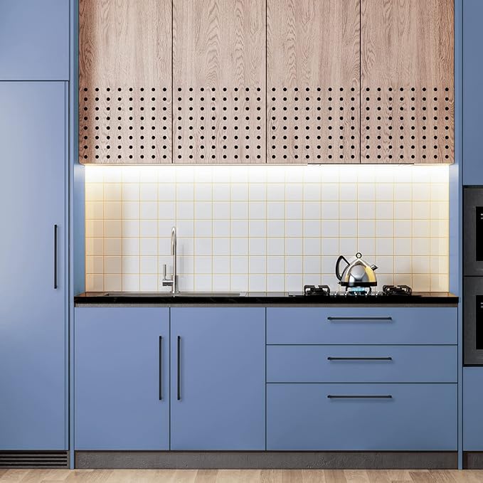 Ravinte 15 Pack Black Cabinet Pulls 12-3/5 Inch Square Kitchen Cabinet Handles Matte Black Kitchen Hardware for Drawer Pulls Drawer Handles Come with Screwdriver