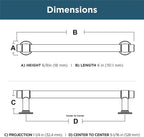 Franklin Brass Francisco (1-Pack) Cabinet Handles 5-1/16" Hole Center Pulls | Satin Nickel Hardware for Kitchen Drawers, Dressers, Furniture P29618K-SN-C