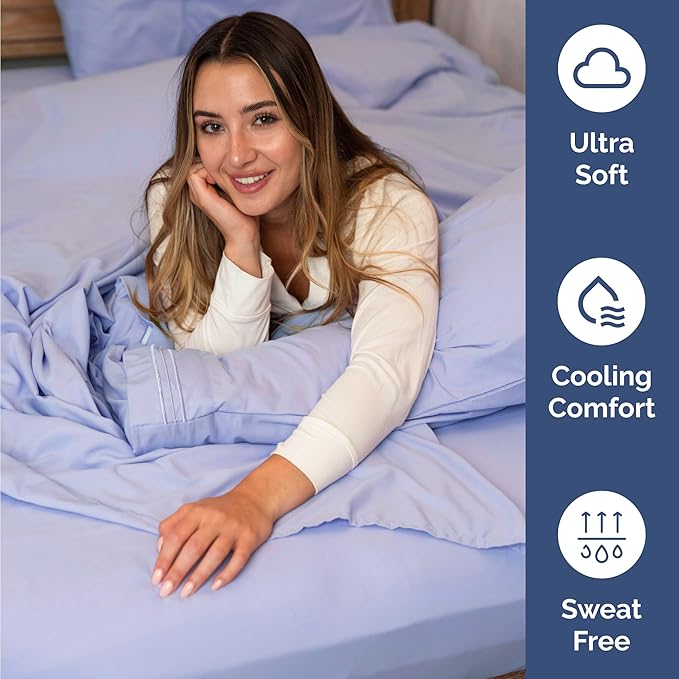 Twin Size 3 Piece Sheet Set - Comfy Breathable & Cooling Bed Sheets Set - Hotel Luxury Bedding for Women, Men, Kids, Teens, Boys & Girls - Deep Pockets, Ultra-Soft, Wrinkle Free - Oeko-Tex - Lavender