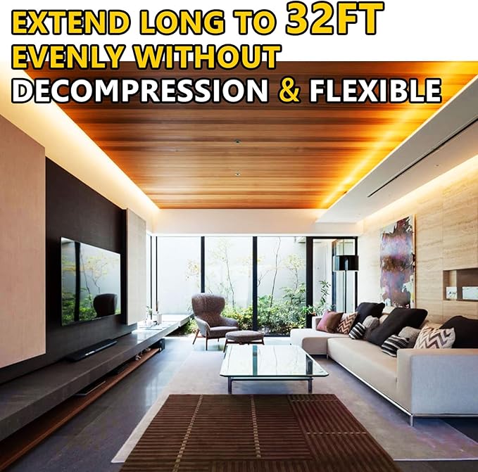 EMITEVER COB LED Strip Lights Warm White, 24V 2700K Tape Light Premium High Density 25ft, 300+Lumens/ft, 3600LEDs/Spool, Ra 90+, 3W/ft, UL Listed 5 Year Warranty (Power Supply Sold Separately)