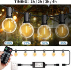 HISTAR 96FT LED Outdoor String Lights with Remote Waterproof G40 Globe Lights with 52 Dimmable LED Bulbs, Outdoor Patio Lights Decorative for Backyard Balcony Bistro Cafe