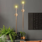 Candle Sconces Long Wall Candle Holder - Set of 2 Gold Long Wall Candle Sconce Retro Chic Wall Sconces Candle Holder Decoration for Dining Room, Living Room, Office, Bathroom