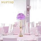 NUPTIO Flower Ball Arrangement Bouquet: 10 Pcs 11.8 inch Diameter Light Purple Rose Fake Flowers Balls for Wedding Centerpiece Decorations Artificial Flower Centerpieces for Tables