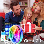 DAYBETTER Led Strip Lights 200 ft (4 Rolls of 50 ft) Ultra Long Smart Light Strips with App Voice Control Remote, RGB Music Sync Color Changing Lights for Bedroom, Kitchen, Party,Home Decoration