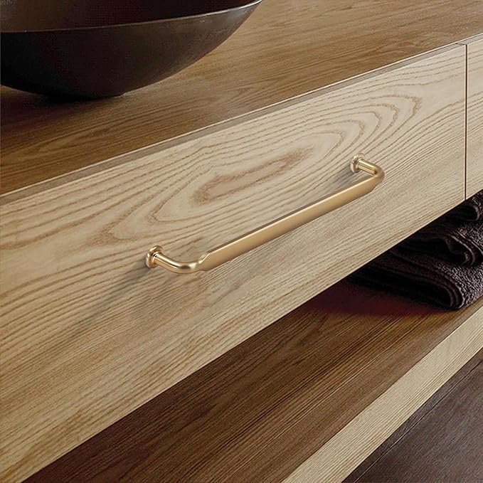 Asidrama 20 Pack 6.3 Inch(160mm) Champagne Bronze Kitchen Cabinet Handles, Cabinet Pulls Kitchen Cabinet Hardware for Cupboard Drawer Pulls