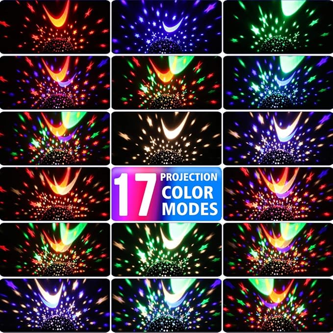 Star Night Light Projector for Kids with Timer - Glow in The Dark Stars and Moon, Best Gift for 1-14 Years Old