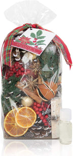 ANDALUCA Holiday Memories Potpourri | Made in California | Large 20 oz Bag + Fragrance Vial | Scents of Orange Zest, Sparkling Cassis and Clove