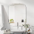 Silver Wall Mirror-Beveled Edge Frameless Mirror for Bathroom, Vanity, Bedroom, Rectangle Mirrors （20X28inch）