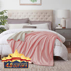 Walensee Sherpa Fleece Blanket (King Size 108”x90” Pink) Plush Throw Fuzzy Super Soft Reversible Microfiber Flannel Blankets for Couch, Bed, Sofa Ultra Luxurious Warm and Cozy for All Seasons