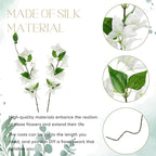 30 Pcs Artificial Faux Bougainvillea Fake Flower Silk Bougainvillea Branches UV Resistant Outdoor Indoor Decoration for Wedding Home Centerpieces Outside Decor (White)