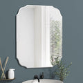Silver Wall Mirror-Beveled Edge Frameless Mirrors for Bathroom, Vanity, Bedroom, Rectangle Mirrors（17.8X23.7inch）