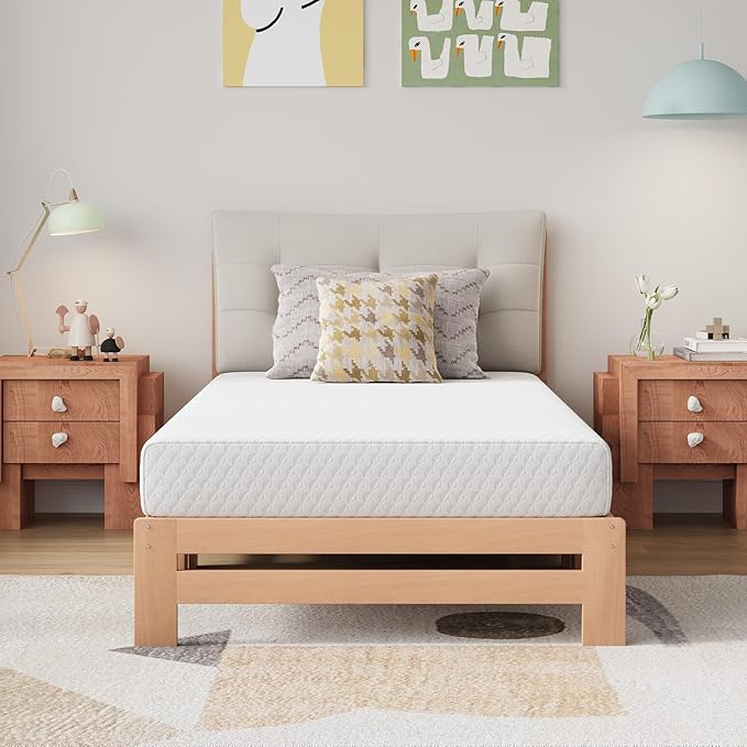 Novilla Twin Size Mattress, 8 Inch Memory Foam Mattress Twin for Pressure Relief & Comfort Sleep, Removable Washable Cover, CertiPUR-US Certified Twin Mattresses in a Box, Medium Firm