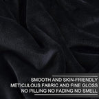 Polar Fleece Blanket Queen Size 350GSM Lightweight Throw for The Bed Extra Soft Brush Fabric Super Warm Sofa Blanket 90" x 90"(Black Queen)