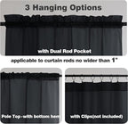Chyhomenyc Black Sheer Curtains 96 Inches Long 2 Panels, Light Filtering Black Curtains for Living Room, Soft Gentle Voile Rod Pocket Bedroom Window Drapes, 59Wx96L Inch, 2PCS