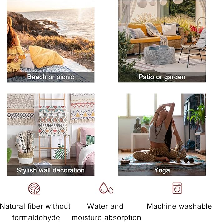 Round Boho Rug Pastel Colours Whale in The Waves Seamless Cute Ocean Creatures Area Linen Carpet Patio Hallway Runner Mat Pad Minimalist Home Decor for Living Room Outdoor, Multi, 3 ft
