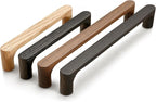 Black Round 7-1/2in 8 pcs Wooden Drawer Pulls Handle pulls for cabinets Kitchen Cabinet Drawer pulls Cabinet Door Pull