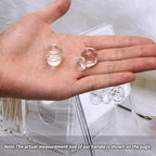 MroMax Tiny Pull Handle Round Diamond Acrylic Mini Knob 17mm Diameter Clear Shiny Cute Decoration for Jewelry Box, Gift Case and Makeup Box 2Pcs