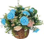 Artificial Rose Flowers 25pcs, Peacock Blue Foam Fake Rose Faux Flower for Wedding Bouquets Bridal Shower Centerpieces Floral Arrangements Home Decorations Party Backdrops Table