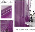 45 Inch Length Purple Short Sheer Curtains for Kitchen Small Windows Set of 2 Panels Grommet Window Semi Voile Drapes Purple Sheer Curtains for Living Room Kids Decor Dark Royal Purple 52x45 Long