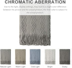 BOURINA Throw Blanket Textured Solid Soft Sofa Throw Couch Cover Knitted Decorative Blanket, 60 inch x 80 inch Dark Grey