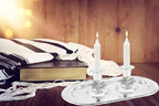 The Dreidel Company Shabbat Candlesticks Candle Holders Silver Plated, 2 Candlesticks Set (2 Sets)