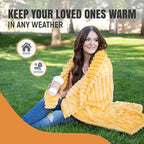 GO Premium Ultra Soft Twin Blanket for Couch - Yellow Fleece Blanket for Living Room, Bedroom, Home Decor - Small Couch Blanket for Men, Women (60x80 Inches)