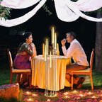 6pcs 5 Arm Candelabra,Acrylic Clear Floor Candelabra for Wedding Decor Tall Candle Holder for Table Centerpiece Ceremony Party Home Decoration, Fit 0.8 LED Candle