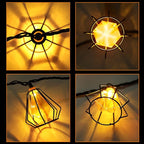 Vigdur Lantern String Lights - Muiticolor Deorative String Lights with 10 LED Bulbs Connectable, Indoor String Light for Bedroom Party Holiday Cottagecore Decor