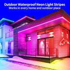 32.8FT Led Neon Rope Lights Control with App/Remote,Flexible Led Rope Lights,Multiple Modes,IP65 Outdoor RGB Neon Lights Waterproof,Music Sync Gaming Led Neon Strip Lights for Bedroom Décor