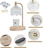 Candle Warmer Lamp with Timer and Dimmer,Electric Gold Light Gifts for Women Melt Wax Warmer Lamp with 2 Bulbs for Candle Jars House Warming New Home Decor Bedroom