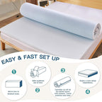 Airensky 4 Inch Memory Foam Mattress Topper twin xl College Dorm, Cooling Gel Infused High Density with Removable Skin-Friendly Cover, Pressure Relief Back Pain, CertiPUR-US Certified, Twin XL 39"x75"