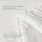 CozyLux California King Comforter Set with Sheets 7 Pieces, White Seersucker Bed in a Bag Cal King Luxury Soft Bedding Sets with Down Alternative Comforter, Sheets, Pillowcases & Shams for All Season