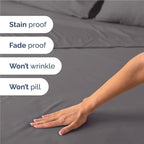 Full Size 4 Piece Sheet Set - Comfy Breathable & Cooling Bed Sheets Set - Hotel Luxury Bedding for Women, Men, Kids, Teens, Boys & Girls - Deep Pockets, Ultra-Soft, Wrinkle Free - Oeko-Tex - Dark Grey