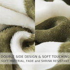 Checkered Twin Size Blanket,66x90 Inches Sage Green Microfiber Soft Cozy Fluffy Warm Hand Made Throw Blankets for Twin/Twin XL Extra Long Bed,Couch, Sofa, Chair, Camping, Picnic,Sage Green