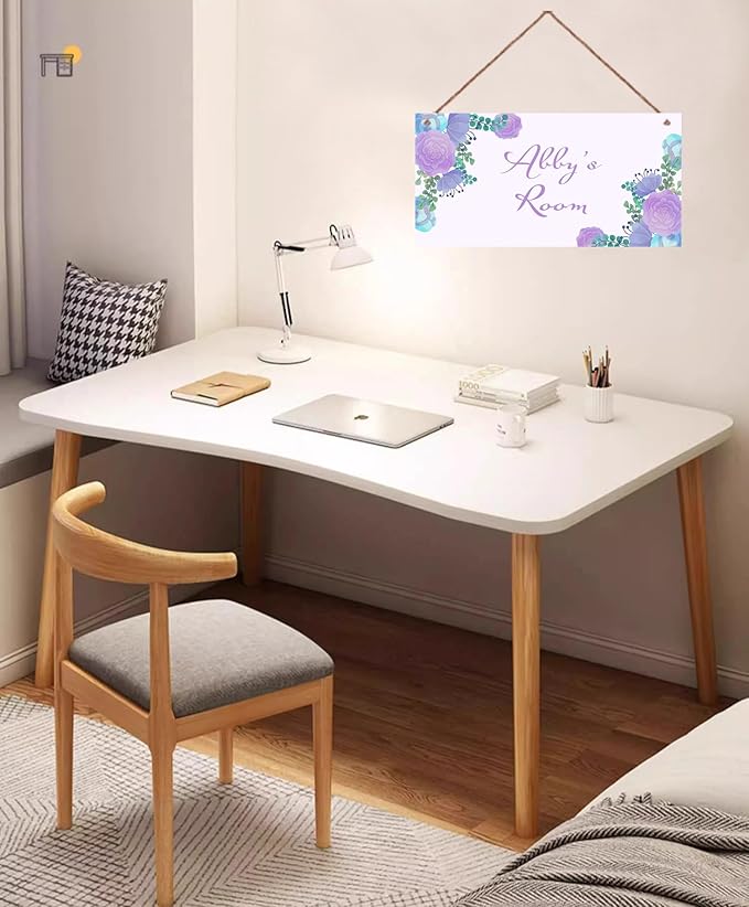 Personalized Sign Flowers Themed Bedroom Decor Lovely Sign Wall Decor for Kids Room Nursery Wall Decorations Stuff For Girls Room Little Man Cave Boys Bedroom