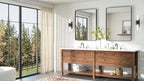 TETOTE Black Bathroom Mirror 24 x 32 Matte Black Metal Framed Vanity Mirror, Tempered Glass, Wall Mounted for Bathroom, Entryway, Bedroom, Living Room(Horizontal/Vertical)