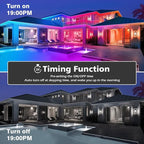 300Ft Outdoor LED Strip Lights Waterproof,Music Sync RGB IP68 Outside Led Light Strips Waterproofs with App and Remote,Exterior Led Rope Lights Waterproof for Deck,Balcony,Roof,Garden,Pool
