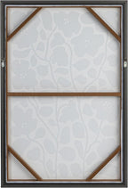 Bloomingville Wood Framed Textured Paper Wall Décor with Flowers