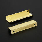 Ravinte Hardware 6 Pack Gold Cabinet Handles, 4.75 Inch (120mm) Finger Edge Pulls, 3.75 Inch Hole Center, Finger Pulls for Cabinets