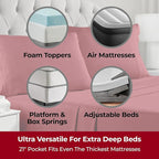 Mellanni Extra Deep King Sheets - 4 PC Iconic Collection Bedding - Hotel Luxury, Ultra Soft, Cooling Bed Sheets - Wrinkle, Fade, Stain Resistant (King, Brick Red)
