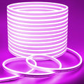 Lamomo LED Strip Lights, 32.8Ft Purple Neon Led Rope Lights, 0.65in/Cut DIY Flexible Silicone Waterproof 24V Led Light Strip for Bedroom,Indoor, Living Room, Kitchen（Power Adapter not Included）