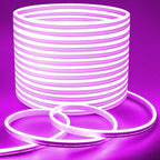 Lamomo LED Strip Lights, 32.8Ft Purple Neon Led Rope Lights, 0.65in/Cut DIY Flexible Silicone Waterproof 24V Led Light Strip for Bedroom,Indoor, Living Room, Kitchen（Power Adapter not Included）