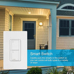 Lutron Caseta Original Smart Light Switch (Lutron Smart Hub Required), for Home, LED Lights, and Fans, 6 Amp, Single-Pole/3-Way, Neutral Required, PD-6ANS-LA-6-Pack, Almond, 6 Pack