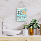 Rustic Live Life in Flip Flops Wood Hanging Sign, Farmhouse Quality Artwork Decor, Summer Wooden Plaque Sign Wall Art, Home Beach House Pool Decoration (8 x 10 Inches) (JTMP080)